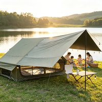 Grande tente de camping gonflable de luxe pour 3-4 personnes, imperméable, en Oxford, pour le glamping, Carpas Para Camping Lujo Grande, nouvelle tente de camping familiale gonflable