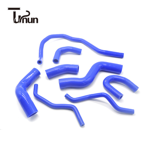 En vente! Tuyaux en silicone pour radiateur, pour VW <span class=keywords><strong>GOLF</strong></span> GTI 2.0 FSI MKV MK 5 Turbo Blue Racing Tuyaux d'eau en caoutchouc noir Réductions appliquées - Product Image 5