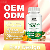 Capsules de soutien naturel du cortisol, complexe à base de 10 plantes, Ashwagandha, Magnésium Glycinate, pour le stress et le sommeil, complément végétalien pour adultes