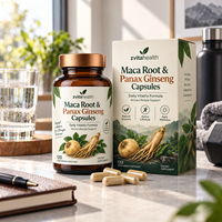Capsules de Maca et de Ginseng Panax avec Tribulus, Zinc, Vitamine B12 – Complément Quotidien de Vitalité Masculine – Marque Privée