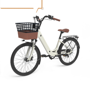 Vélo de ville électrique pour femmes Urban, 24 pouces, vitesse unique, 250W, batterie lithium 36V, capteur, cadre en alliage d'aluminium, roue arrière - Product Image 4