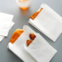 Sac en papier kraft jetable pour pop-corn, impression flexographique, logo personnalisé, résistant à la graisse, recyclable, emballage pour hamburgers