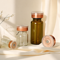 Flacon tubulaire pharmaceutique en verre borosilicate neutre de 7 ml, stérilisé avec bouchon en caoutchouc scellé pour injection pharmaceutique