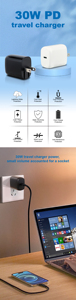 <span class=keywords><strong>Cargador</strong></span> Rápido de Viaje con Modo PD de 30W Aprobado por ETL para <span class=keywords><strong>IPHONE</strong></span> y SAMSUNG - Product Image 6