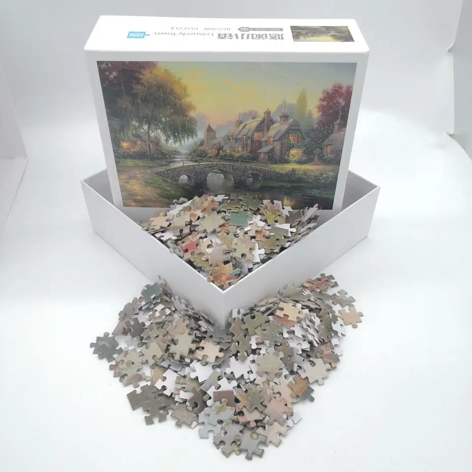 Nuovo arrivo Puzzle personalizzati di migliore qualità 500 pezzi Puzzle personalizzati 1000 pezzi Jigsaw Puzzle per adulti e famiglie