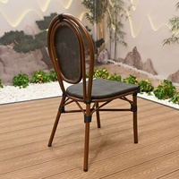 Meubles de jardin de bistrot français, chaise en rotin, table et chaises en aluminium pour café, restaurant, jardin