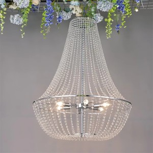 ديكور زفاف فخم لحفلات ومناسبات وإضاءة مسرحية وثريا كقطعة مركزية - Product Image 5