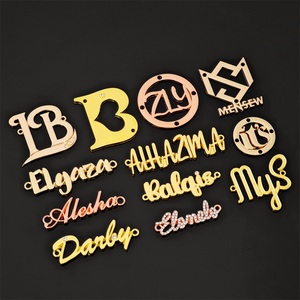 Etiqueta metálica con logotipo para accesorios de ropa, chapado en oro, grabada, para hiyab, abaya, bufanda, zapatos, etiqueta metálica con logotipo de marca personalizada, etiqueta metálica para bolsos - Product Image 3