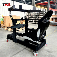 Simulateur profil aluminium volant personnalisé Cockpit simulateur de jeu de conduite superbe Cockpit avec vraie chaise course
