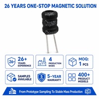 Inducteur en ferrite à deux pattes pour montage sur circuit imprimé, à travers trou, bobine d'inductance 22 µH, inducteur axial