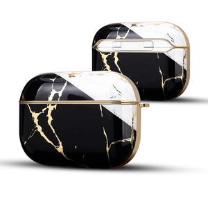 Funda brillante para <span class=keywords><strong>AirPods</strong></span> <span class=keywords><strong>Pro</strong></span>, carcasa personalizada para <span class=keywords><strong>AirPods</strong></span>, diseño de mármol dorado galvanizado, <span class=keywords><strong>2021</strong></span> - Product Image 4