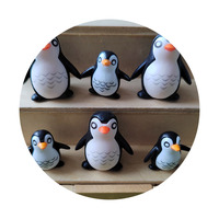 Figurine en résine pingouin miniature en plastique pour jardin féerique mousse terrariums maison de poupée décoration