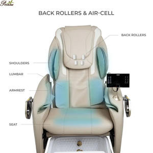 Ghế massage toàn thân điện, kiểu dáng cổ điển màu be, cỡ Queen/King, có bơm xả nước. - Product Image 5