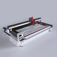 La fabrication de comptoirs utilise des dalles de cuisine personnalisées coupées machine cnc en marbre à jet d'eau