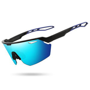 Lunettes de soleil sportives unisexes surdimensionnées en PC, logo personnalisé, protection UV400, coupe-vent, pour course à pied et cyclisme - Product Image 2