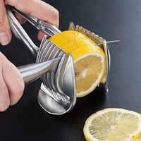 Draagbare Ronde Fruitsnijmachine Metaal Aluminium Ui Houder Handmatige Splinter Tomaat Snijmachine