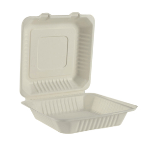 Eco Friendly 8 inch 9 inch Sugarcane bagasse chicken box Disposable Food Container Take-Out biodegradable fast food packaging