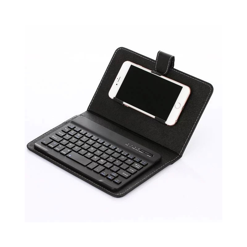 Étui de clavier en cuir à rabat, coloré, étui de protection pour tablette Android et téléphone portable, 7-8 pouces, avec support