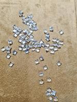 Topaze blanche naturelle taille princesse facettée, effet de couleur, pour la fabrication de bijoux, taille calibrée pour pendentifs, bracelets, boucles d'oreilles