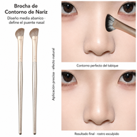 Pinceau de maquillage de précision JIY OEM pour eye-liner incliné, ombre nasale et sourcils, outil de maquillage de haute qualité, ensemble de pinceaux de maquillage