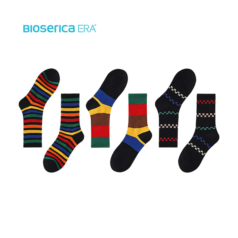 Bioserica Era chaussettes à motifs personnalisés Chaussettes à rayures pour femmes au design personnalisé pour l'école