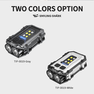 Smiling Shark Mini Keychain Flashlight XTE USB <b>Rechargeable</b> <b>LED</b> <b>Work</b> <b>Light</b> Outdoor Emergency Repair - Product Image 4