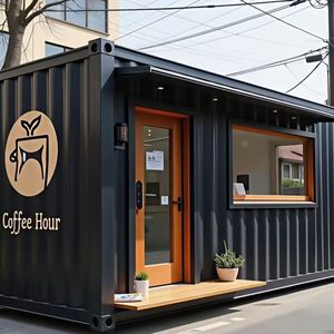 บ้านคอนเทนเนอร์ดัดแปลงทรงสี่เหลี่ยมผืนผ้า ดีไซน์ทันสมัย ใช้เป็นร้านค้า พร้อมหน้าต่างแบบพับประกอบได้ - Product Image 3