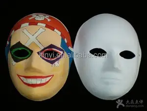 Máscara de papel para pintar de cara completa DIY blanca Mascarada Máscara de Mardi Gras Fiesta Máscaras de cara completa