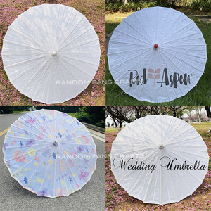 OEM 디자인 수제 중국 전통 접힌 기름 종이 우산 MOQ 100 조각 사용자 정의 로고 인쇄 - Product Image 3