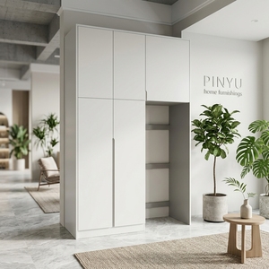 <span class=keywords><strong>Armadio</strong></span> a Muro Completo <span class=keywords><strong>per</strong></span> Camera da Letto con Ante a Filo Muro, Componibile, con Console Decorativa e Cassettiera - Product Image 5