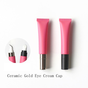Tubo Cosmetico Opaco Rosso Pesca da 15g, Tubetto per Crema Occhi/Labbra da 15ml con Testa in Lega di Zinco/Ceramica/Goccia/Pompa, Tubetti per Rossetto Liquido - Product Image 2