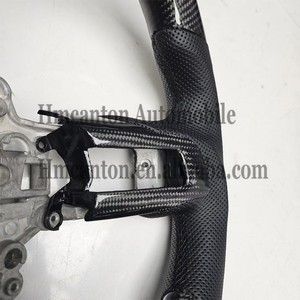 Volante Deportivo de Fibra de Carbono Perforada con Costuras Naranjas para Ford Mustang, el Más Popular - Product Image 2