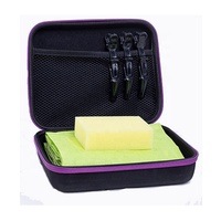 Valise de coiffeur EVA rigide personnalisée pour ciseaux, tondeuses, rasoirs, trousse de toilette de voyage avec fermeture éclair