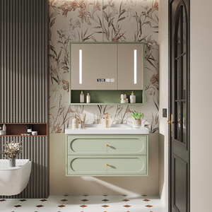 Losa de roca de estilo antiguo, lavabo de una pieza sin costuras doblado en caliente, combinación de gabinete de baño, lavabo de inodoro - Product Image 3