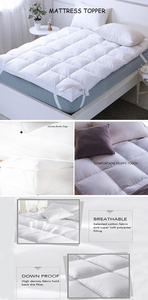 Protège-matelas matelassé en coton de bambou 300TC respirant tricoté avec poches profondes, housse de matelas ajustée, <span class=keywords><strong>surmatelas</strong></span> King Size - Product Image 6