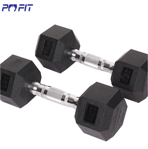 Fabricant de gros haltères bon marché, haltères hexagonaux fixes en caoutchouc, musculation, poids d'entraînement, haltères - Product Image 3