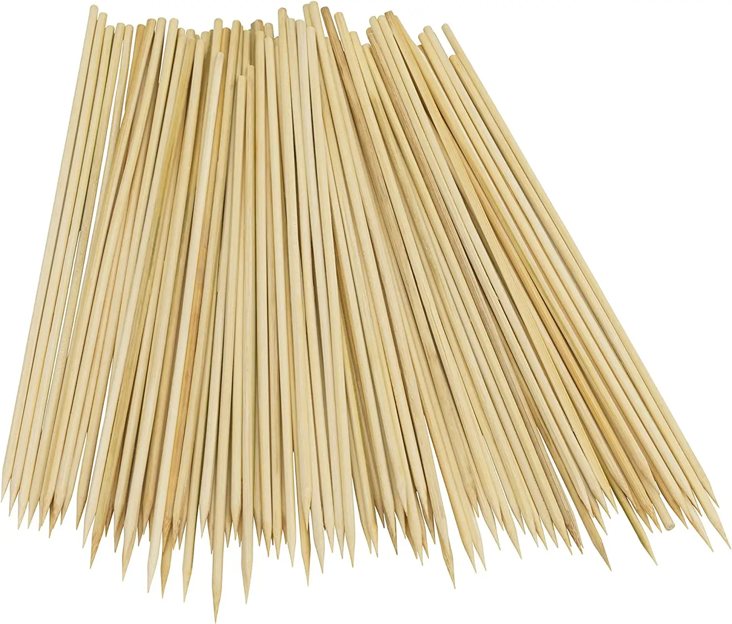 Varas de bambu redondas para churrasco, varas de bambu