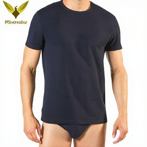 T-shirt pour homme respirant à séchage rapide 100% coton 180g, col rond, manches courtes, tee-shirt athlétique tricoté, coupe régulière pour la salle de sport et la course à pied - Product Image 3