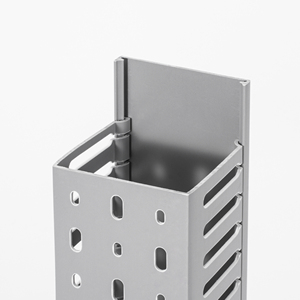 Conduit de câblage fendu par PVC gris avec la fente ouverte perforée pour la goulotte industrielle de câble de PVC de système d'armoire de panneau de commande - Product Image 4