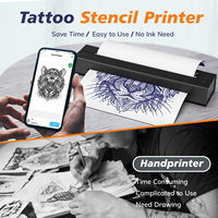 Mesin Printer Termal untuk Stencil Tato, Printer Nirkabel Bertenaga Baterai, Mesin Fotokopi Termal Tato, Printer Transfer