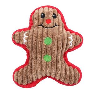 Yeni varış Santa ren geyiği gingerman adam şekli noel Pet interaktif ve hareket oyuncak köpek peluş Chew oyuncaklar BB gıcırtılı - Product Image 6