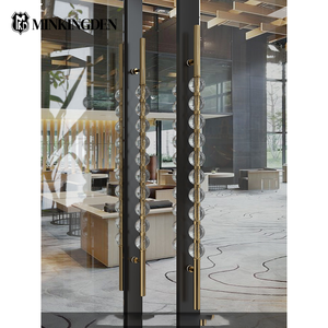 Poignée de porte <span class=keywords><strong>en</strong></span> cristal de qualité diamant, haute transparence, luxe léger, <span class=keywords><strong>pour</strong></span> hôtel, porte d'entrée <span class=keywords><strong>en</strong></span> verre encadré, quincaillerie de barre de poussée-tirage - Product Image 4