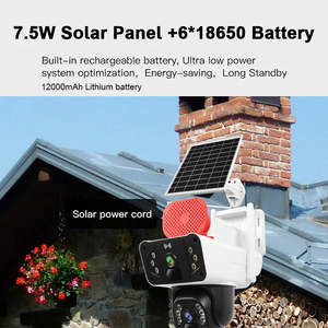 8MP Dual Lens Outdoor <b>Solar</b> <b>CCTV</b> <b>Camera</b> Colorful Night Vision PTZ Motion Detection Alarming Waterproof Compatible 4G SIM Card - Product Image 6