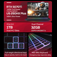 Laptop da Gaming Hyperx OMEN MAX con Intel Core Ultra9 290HX, RTX5070Ti, 32GB, 1TB, 16-Core, 16 Pollici, 240Hz, Tastiera Inglese, Windows 11