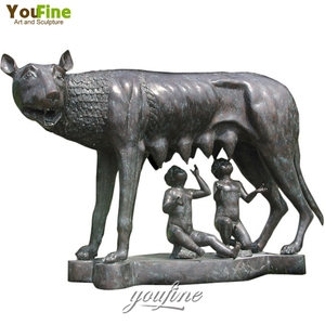 Mythologie romaine Lupa Sculpture Bronze Statue de <span class=keywords><strong>loup</strong></span> capitoline à vendre - Product Image 3