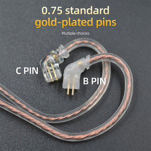 Câble plat pour écouteurs <span class=keywords><strong>KZ</strong></span> OFC original, détachable, de haute qualité, avec prise 3,5 mm, câble de mise à niveau pour casque - Product Image 5