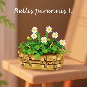Juego de 375 Piezas de Bloques de Construcción de Plantas en Maceta, Decoración para el Hogar, Habilidades Motoras Finas, Regalo Coleccionable STEM - Product Image 2