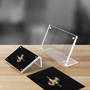 Commercio all'ingrosso su misura A4 A5 <span class=keywords><strong>A6</strong></span> a forma di L supporto acrilico trasparente Poster cornice Display pubblicità segno di plastica per la vendita - Product Image 6