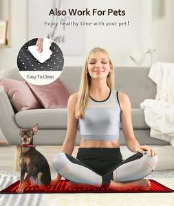 Couverture de luminothérapie rouge pour chiens, chats et chevaux, coussin chauffant infrarouge pour soulager les douleurs articulaires, relaxation et récupération, grande taille 85*55cm - Product Image 4