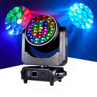 Projecteur à tête mobile 19x40W RGBW Bee Eyes avec effet anneau lumineux, zoom 8.5-45, contrôle par pixel, DMX512, 2800K-8500K, éclairage de scène pour mariage